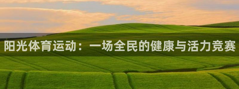 海南MK体育官网下载:阳光体育运动:一场全民的健康与活力竞赛